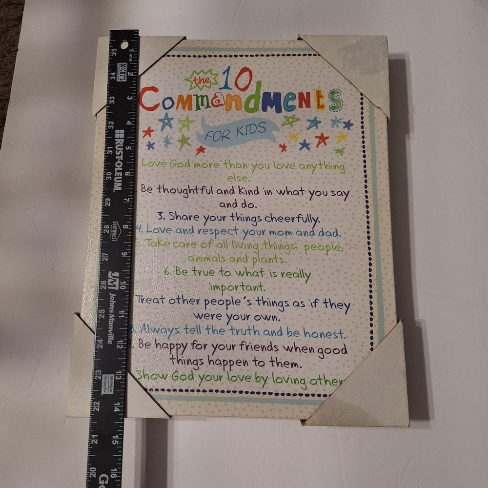 The 10 Commandments for kids Wall Decor - Picture 7 of 10